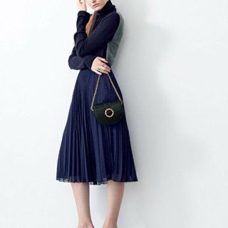 FOXEY - フォクシー プリズム フレアスカート ロング 40 黒 ブラック