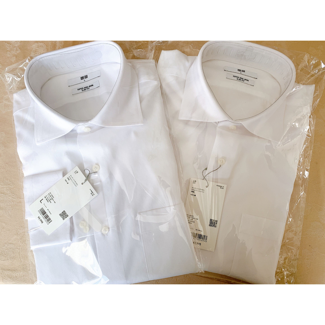 【未使用品】UNIQLO ユニクロ　メンズ　ノンアイロン　ワイシャツ　2枚セット