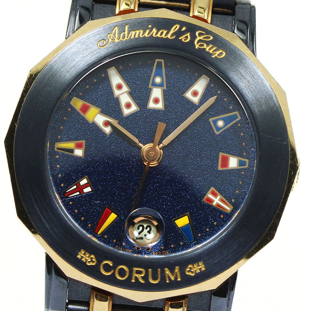 ☆良品 【CORUM】コルム アドミラルズカップ 39.130.34 V585 クォーツ レディース_737652【ev20】