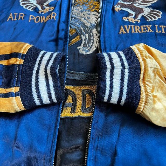 AVIREX(アヴィレックス)のアヴィレックス　スカジャン　リバーシブル　デカロゴ　刺繍　鷹　鷲　龍　75SQM メンズのジャケット/アウター(スカジャン)の商品写真