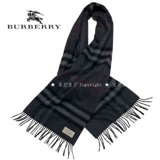 BURBERRY - バーバリー カシミヤ100％ ノバチェック マフラー グレー