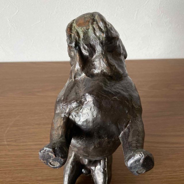 専用　metallic dog figurine／vintage／bulldog エンタメ/ホビーの美術品/アンティーク(金属工芸)の商品写真