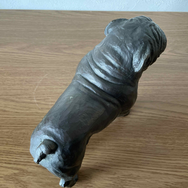 専用　metallic dog figurine／vintage／bulldog エンタメ/ホビーの美術品/アンティーク(金属工芸)の商品写真
