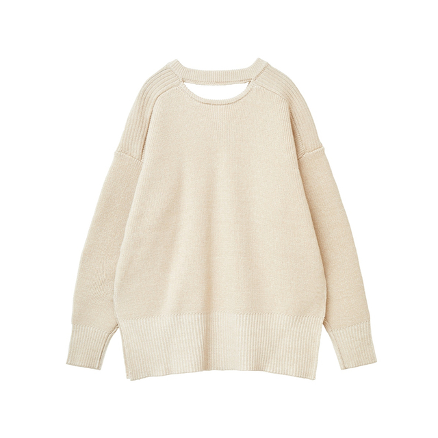 CLANE(クラネ)のCLANE 2023ss W FACE CUT NECK WIDE KNIT  レディースのトップス(ニット/セーター)の商品写真