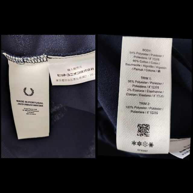 ☆極美品☆ FRED PERRY トラックジャケット ジャージ XL ネイビー