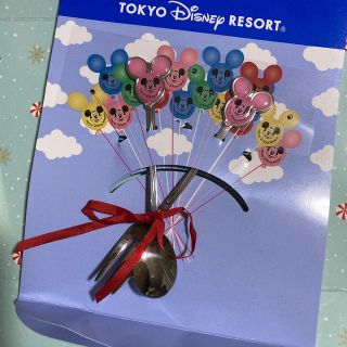 ディズニー(Disney)の東京ディズニーリゾート　バルーン　ミッキー　スプーン&フォーク　ピンク(カトラリー/箸)