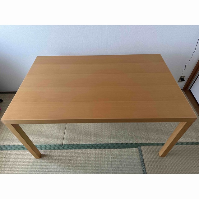 引き取り限定】無印良品 ダイニングテーブル 長方形 ナチュラル 木