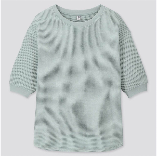 UNIQLO(ユニクロ)のUNIQLO◇ワッフルクルーネックＴシャツ キッズ/ベビー/マタニティのキッズ服女の子用(90cm~)(Tシャツ/カットソー)の商品写真