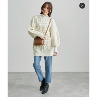 ロペピクニック(Rope' Picnic)の【試着のみ】ロペピクニック　ビッグケーブルニットプルオーバー(キナリ)(ニット/セーター)