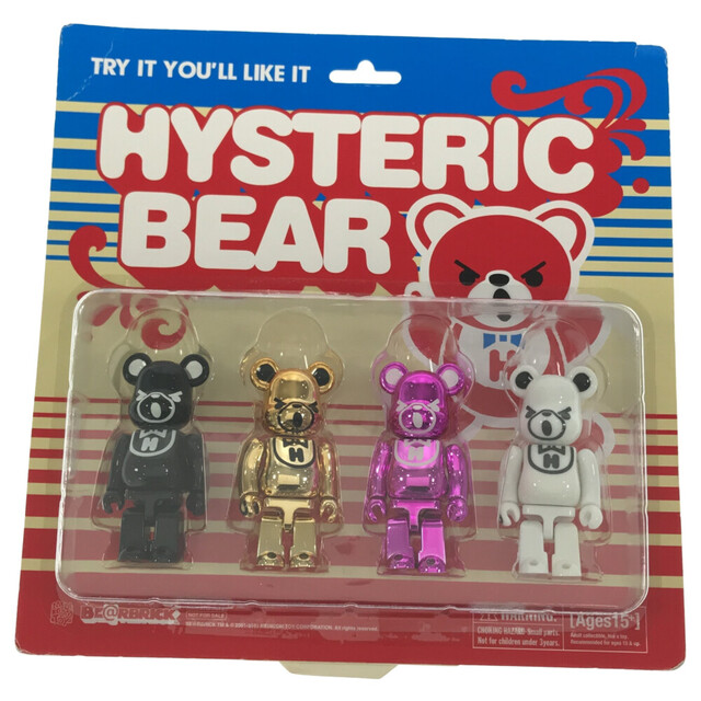 MEDICOM TOY メディコムトイ ×HYSTERIC GLAMOUR BE@RBRICK HYSTERIC BEAR ヒステリックグラマー ベアブリック 100％ 4種セット マルチ