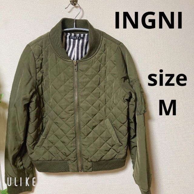 INGNI(イング)の❇️A598❇️INGNI⚜️キルティングブルゾン カーキ⚜️ レディースのジャケット/アウター(ブルゾン)の商品写真