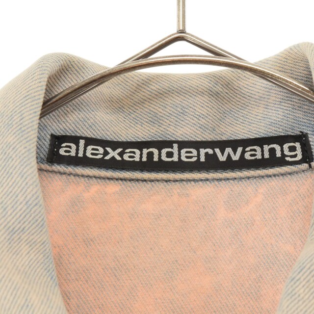 Alexander Wang(アレキサンダーワン)のALEXANDER WANG アレキサンダーワン LAPELCOLLAR COTTON PEBBLE BLEACH ブリーチウォッシュデニムジャケット メンズのジャケット/アウター(Gジャン/デニムジャケット)の商品写真