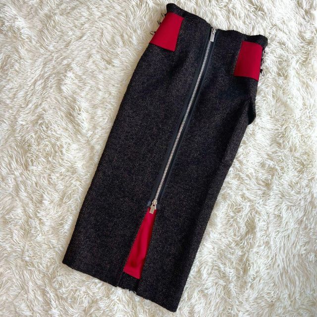 送料込・まとめ買い 完売品 サカイ メルトンスカート ロング タイト