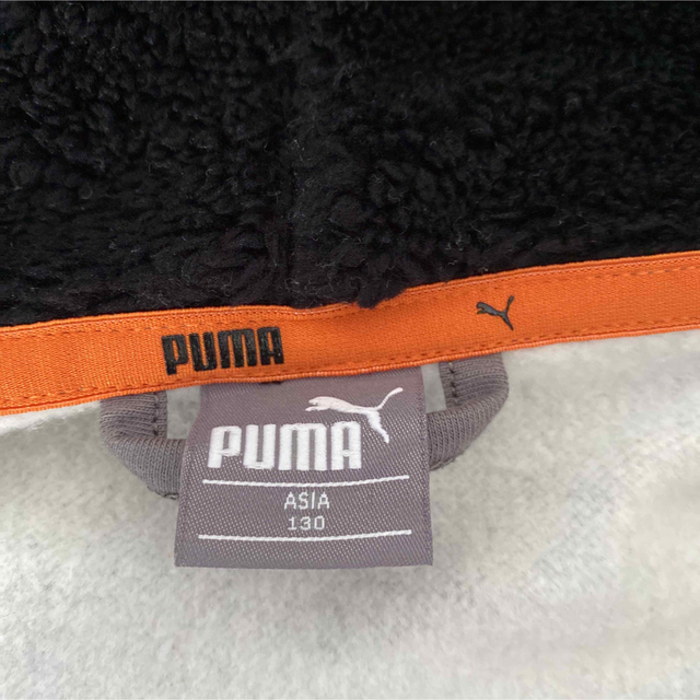 PUMA(プーマ)の新品未使用！PUMA プーマ　ジップパーカー ロゴ入り　裏起毛　130  キッズ/ベビー/マタニティのキッズ服男の子用(90cm~)(ジャケット/上着)の商品写真