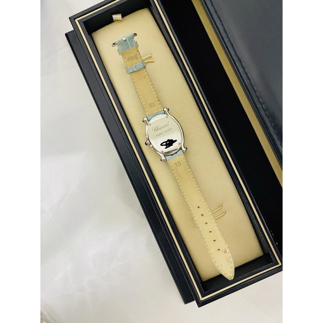 ショパール　時計ハッピーダイヤモンド　黒クロコダイル定価2,090,000