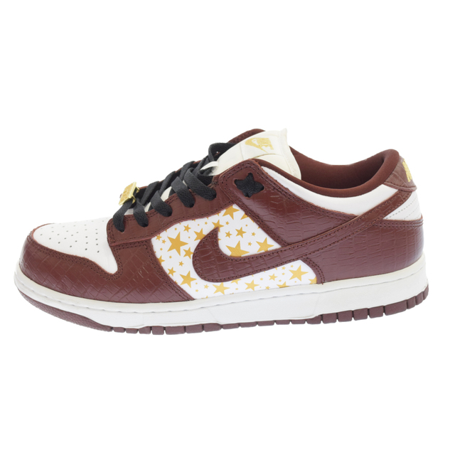 NIKE ナイキ × SUPREME DUNK LOW OG QS ダンクローオージークイックストライクローカットスニーカー DH3228-103 ブラウン/ホワイト US9