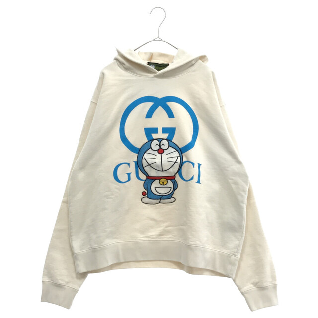Gucci - GUCCI グッチ ×ドラえもん 刺繍スウェット プルオーバーパーカー 646953 XJDE1 ホワイト