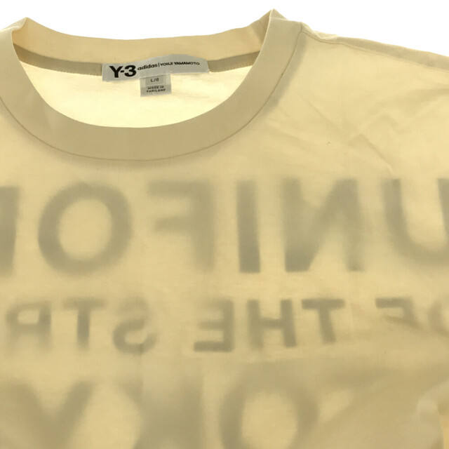 Y-3(ワイスリー)のY-3 ワイスリー 15th TOKYO UNIFORM OF THE STREET TEE ロゴプリント半袖Tシャツ ナチュラルホワイト DN8829 メンズのトップス(Tシャツ/カットソー(半袖/袖なし))の商品写真