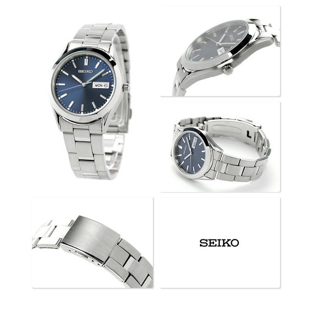 SEIKO - セイコー 腕時計 メンズ SCDC037 SEIKO クオーツ（7N43） ネイビーxシルバー アナログ表示