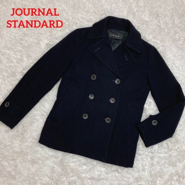 JOURNAL STANDARD(ジャーナルスタンダード)のJOURNAL STANDARD ピーコート ウール Sサイズ ブラック メンズのジャケット/アウター(ピーコート)の商品写真