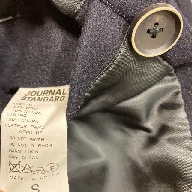 JOURNAL STANDARD(ジャーナルスタンダード)のJOURNAL STANDARD ピーコート ウール Sサイズ ブラック メンズのジャケット/アウター(ピーコート)の商品写真