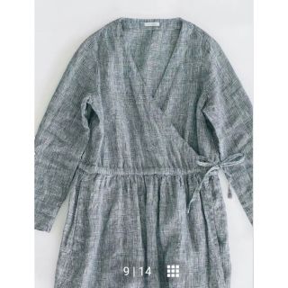 フォグリネンワーク(fog linen work)の北欧暮らしの道具店×フォグリネンワーク　別注カシュクールワンピース(ロングワンピース/マキシワンピース)