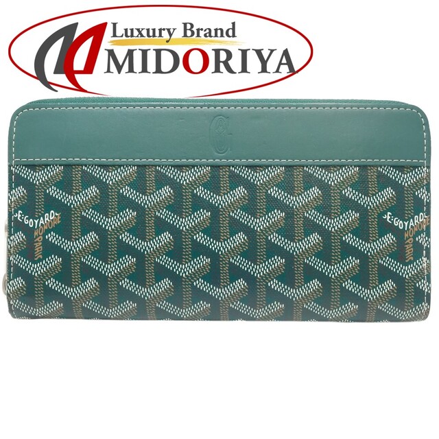 限定販売】 GOYARD 083247【中古】 / グリーン レザー × PVC 長財布