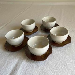 煎茶碗と茶托セット　日本茶碗(食器)