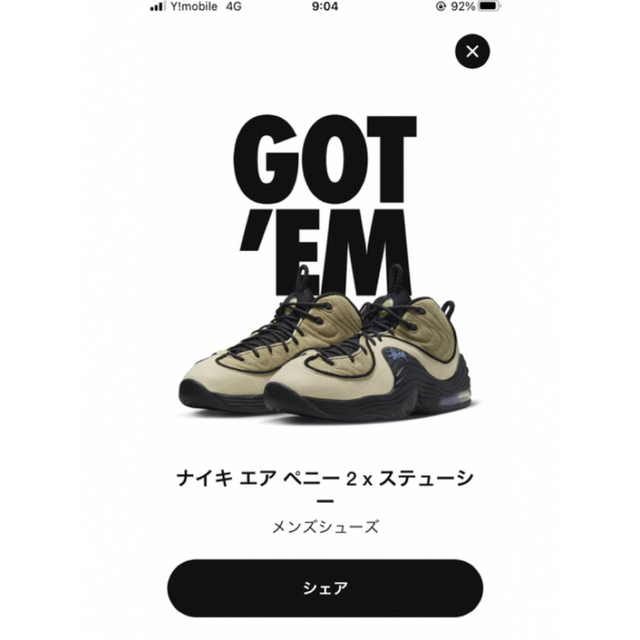 メンズStussy × Nike Air Penny 2