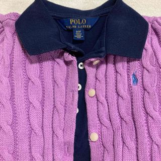 ポロラルフローレン(POLO RALPH LAUREN)のポロラルフローレン　女児サイズ100 ポロシャツ、カーディガンセット(Tシャツ/カットソー)