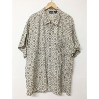 パタゴニア(patagonia)のパタゴニア "総柄" コットン ハワイアンアロハシャツ 半袖 サイズ:XL ベージュ古着 【中古】(シャツ)