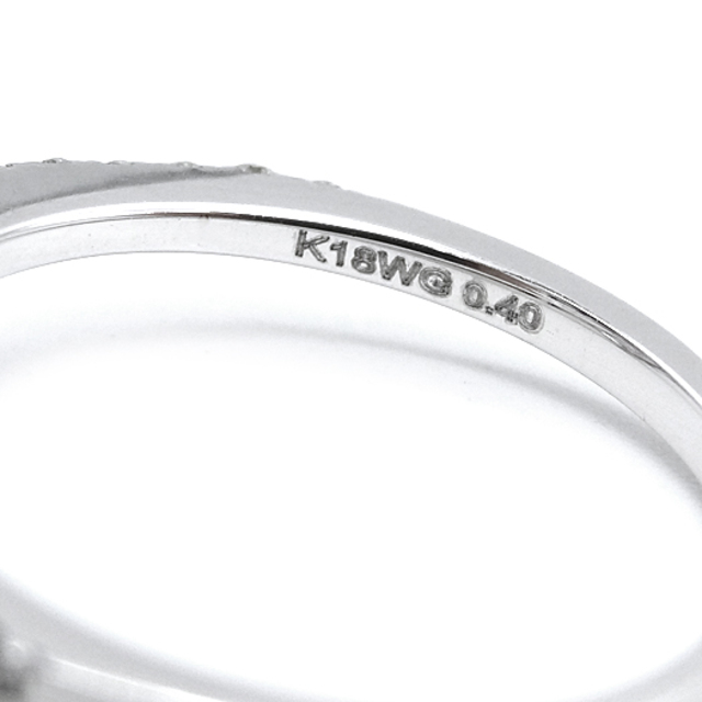 ノンブランド ダイヤ リング K18WG ホワイトゴールド 指輪 約9号 D:0.40ct ジュエリー  レディースのアクセサリー(リング(指輪))の商品写真