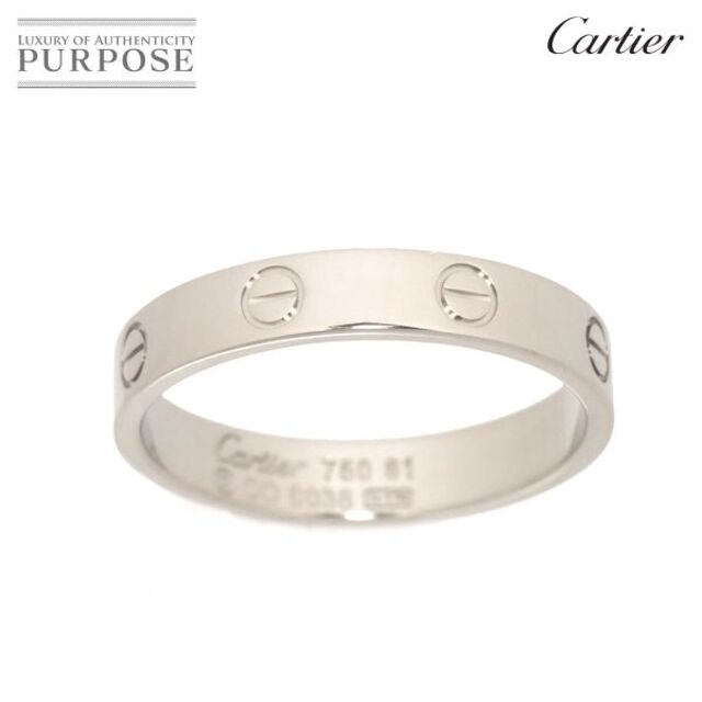 Cartier - カルティエ Cartier ミニラブ #61 リング K18 WG ホワイトゴールド 750 指輪 VLP 90179906