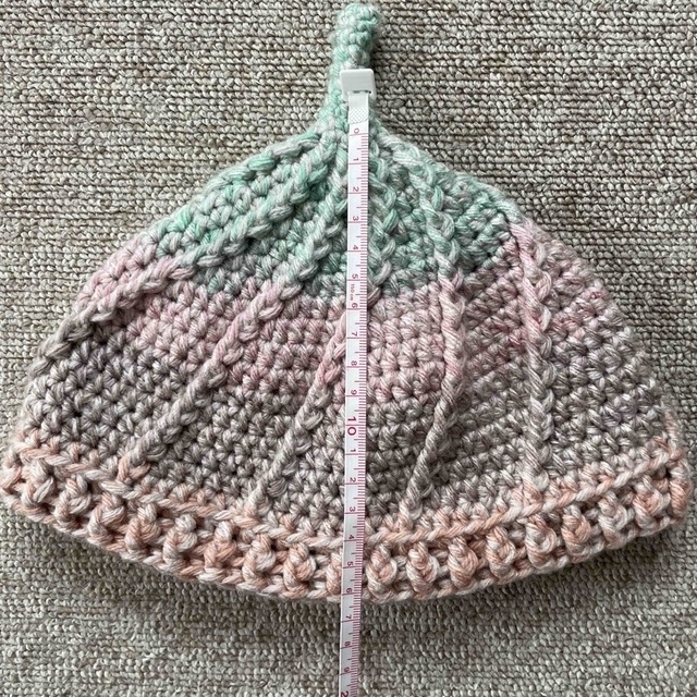 ホイップ帽子　かぎ針編み キッズ/ベビー/マタニティのこども用ファッション小物(帽子)の商品写真