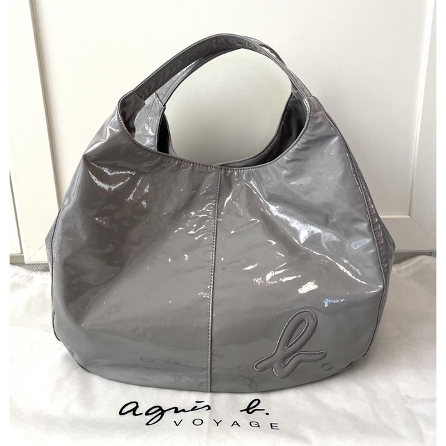22 アニエスベー agnes b. レザートートバッグ ハンドバッグ ロゴ金具