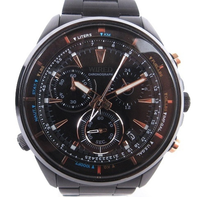 ワイアード 腕時計 アナログ クロノグラフ VK68-KX20 黒 ■SM0