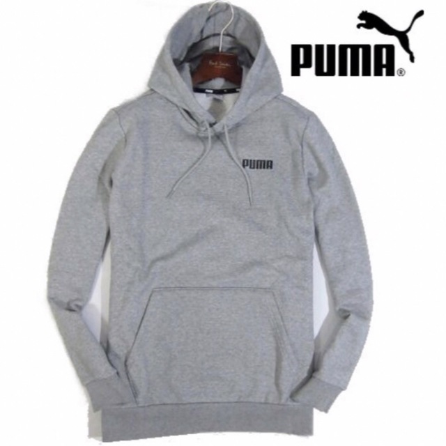 新品未使用□サイズ【PUMA / プーマ】裏フリース スウェット パーカー（メンズL相当・グレー）