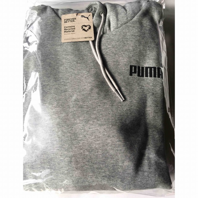 新品未使用□サイズ【PUMA / プーマ】裏フリース スウェット パーカー（メンズL相当・グレー）