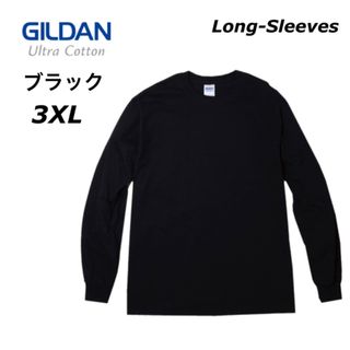 ギルタン(GILDAN)のGILDAN ギルダン 6ozウルトラコットン 無地 長袖Tシャツ　ブラック(Tシャツ/カットソー(七分/長袖))