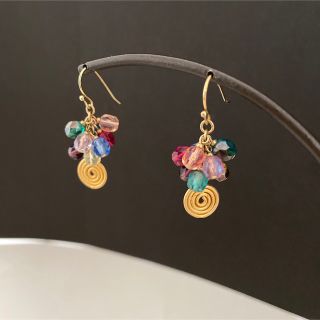 ピアス　ビジュー  ビーズ(ピアス)