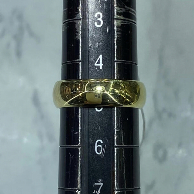 (新品) k18 甲丸リング 5号 5mm幅 ［34］ メンズのアクセサリー(リング(指輪))の商品写真