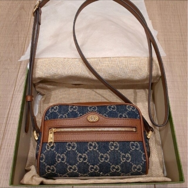 気質アップ グッチ GUCCI - Gucci オフィディア 青 GGスプリームミニ