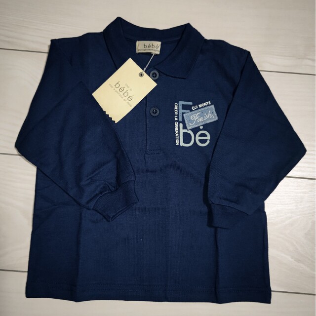 BeBe(ベベ)のbebe 長袖ポロシャツ 2点セット サイズ90 キッズ/ベビー/マタニティのキッズ服男の子用(90cm~)(Tシャツ/カットソー)の商品写真