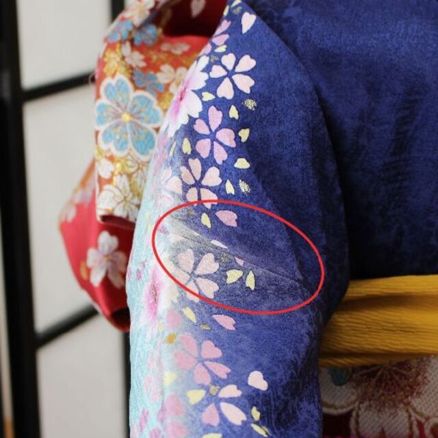 07 着物 振袖フルセット 紅型 型染 正絹 高級縮緬 成人式 卒業式