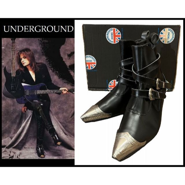 UNDERGROUND(アンダーグラウンド)の現状渡しデッド 瀧川一郎着 英国製 アンダーグラウンド レザー シューズ UK7 メンズの靴/シューズ(ブーツ)の商品写真