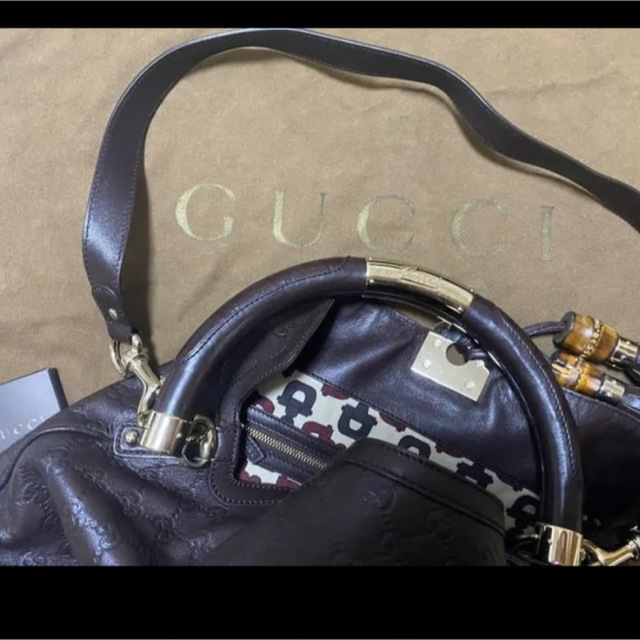 Gucci(グッチ)のグッチ　シマ　バンブー　フリンジ　2wayバッグ レディースのバッグ(ショルダーバッグ)の商品写真