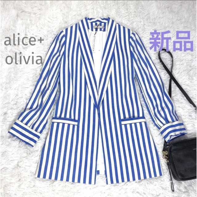 新品 alice+olivia リボンボウ×ハイネック クロップド ジャケット