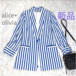 美品 alice+olivia ポルカドット ショールカラー ジャケットブレザー