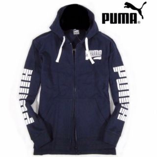 プーマ(PUMA)の【PUMA/プーマ】スウェットパーカ ジップアップパーカー メンズMサイズ（紺）(パーカー)