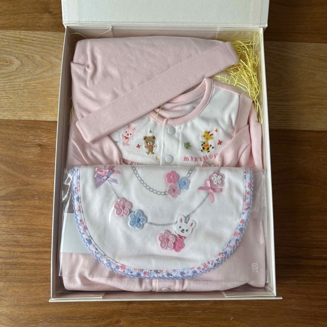 送関込 ミキハウス ギフトセット ロンパース/スタイ/帽子 - 通販